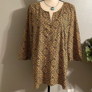 14TH &  UNION GEOMETRIC PRINT TUNIC.